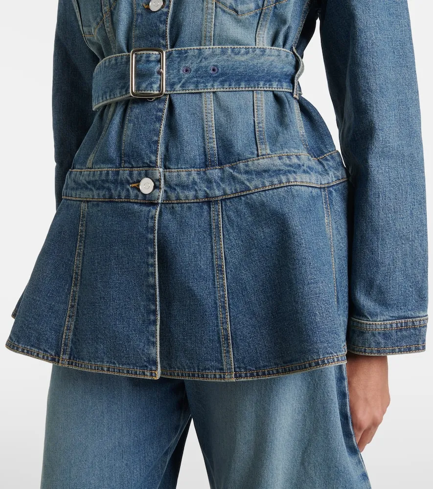 Alaia Peplum denim jacket