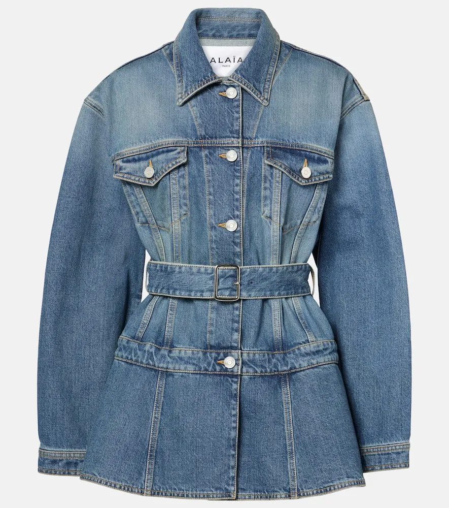 Alaia Peplum denim jacket