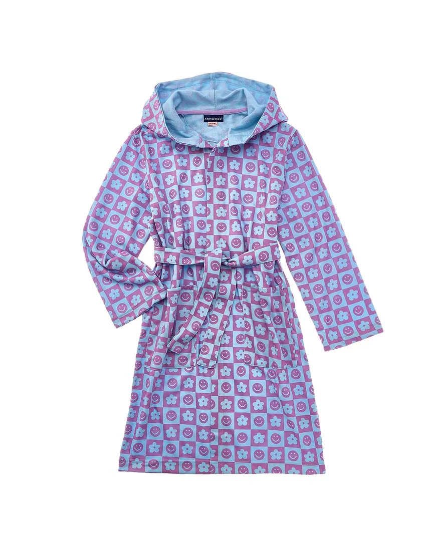 Andy & Evan Rainbow Snowflakes Jersey Knit Robe