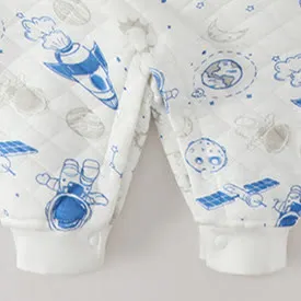 Baby Rocket Planet Astronaut Quilted Romper