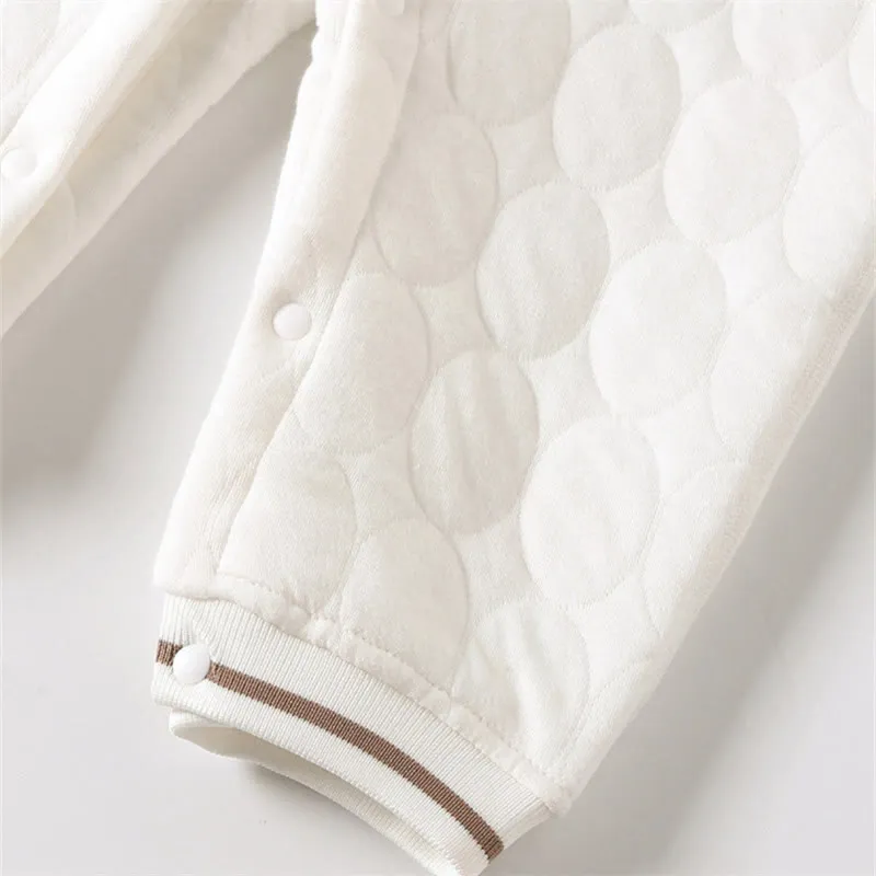Baby Simple Quilted Bear Warm Romper
