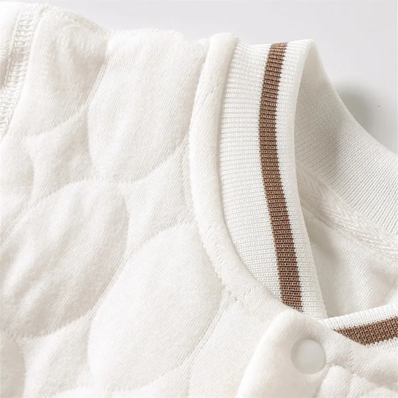Baby Simple Quilted Bear Warm Romper