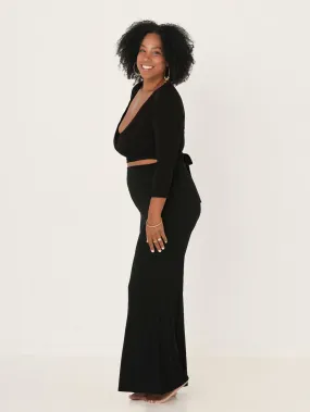 Bamboo Ballet Wrap Cardi - Black