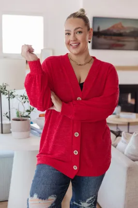 Be My Neighbor Cardigan in Red