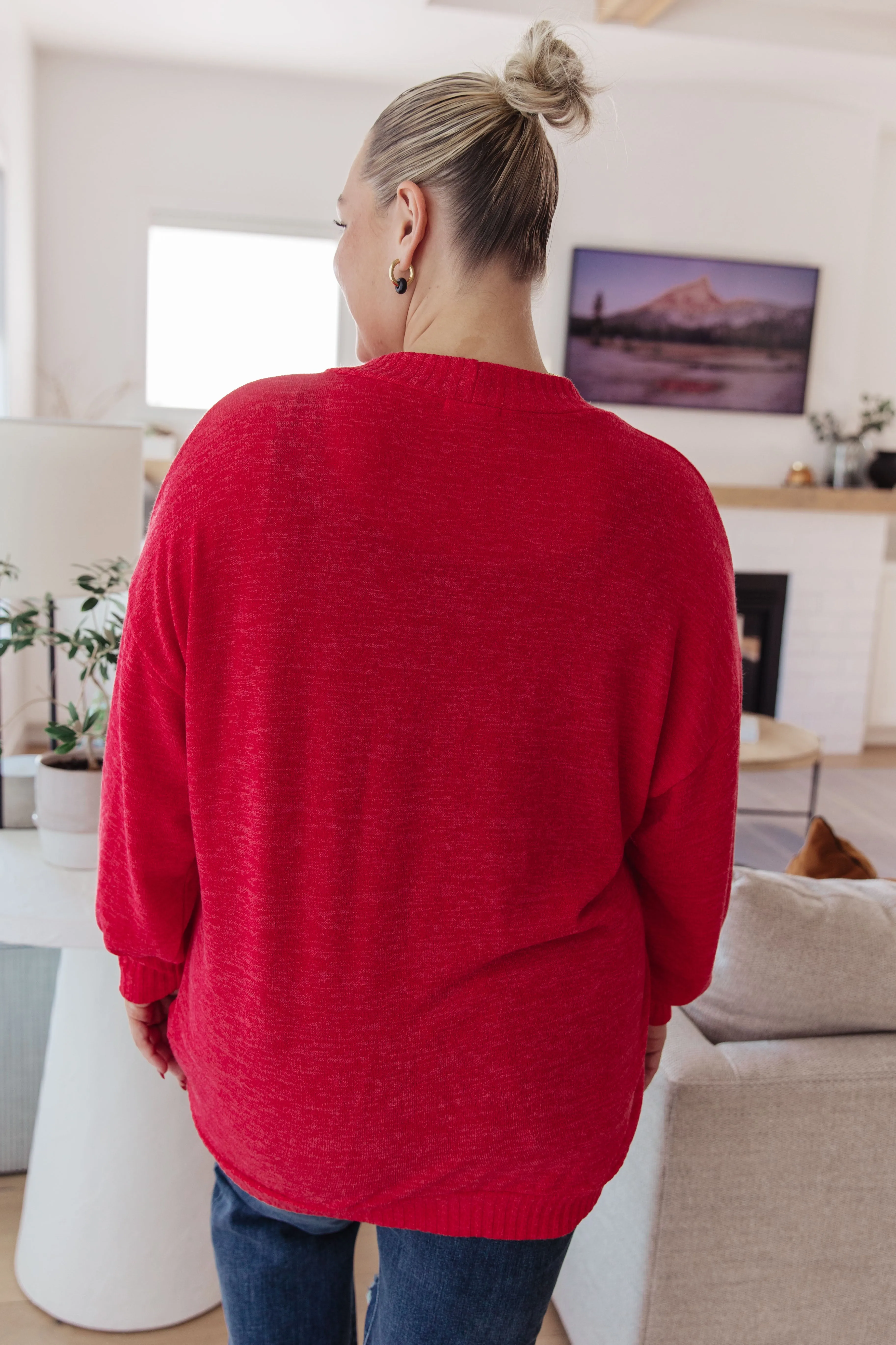 Be My Neighbor Cardigan in Red