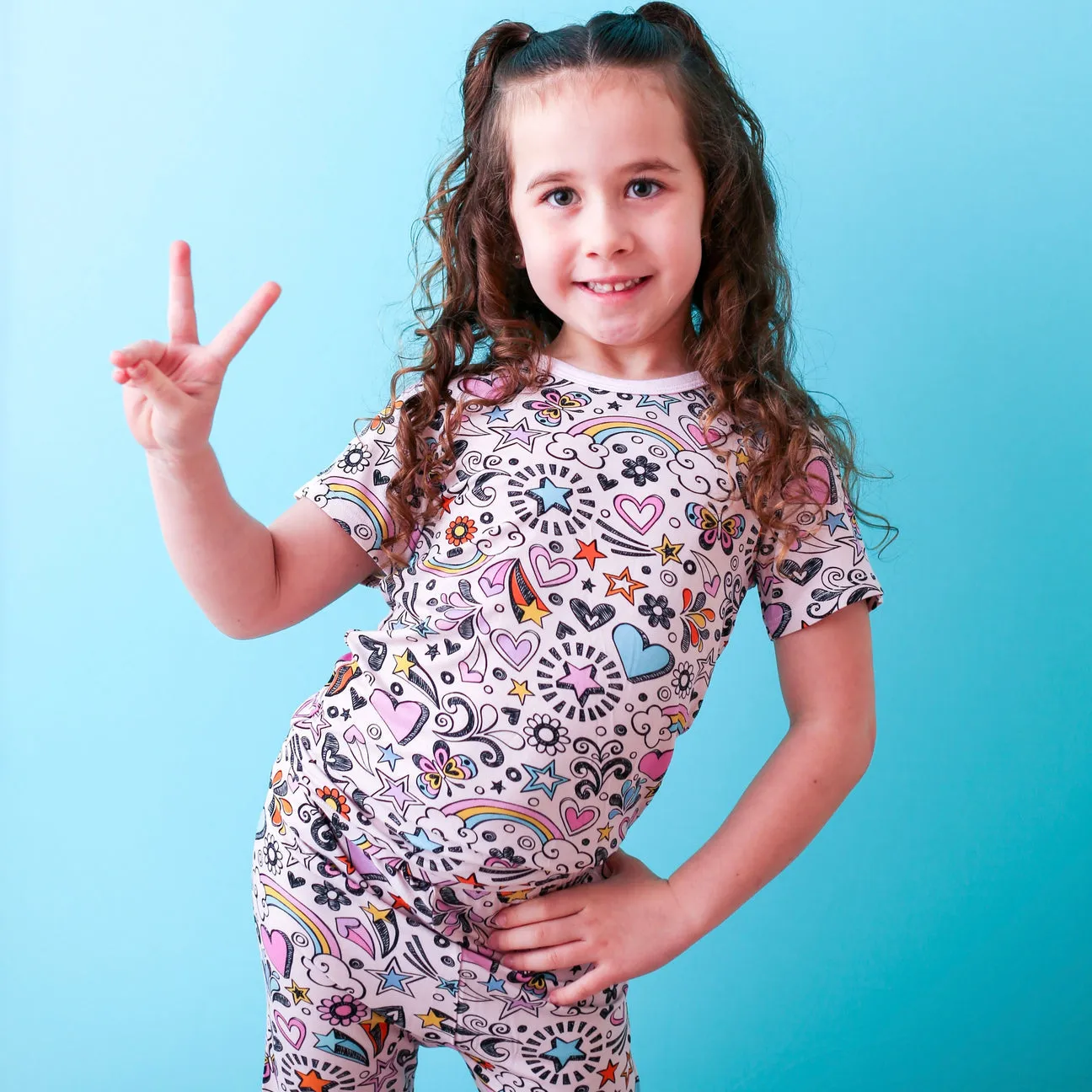 Bestaroo Short Sleeve PJ Set - Doodle Days