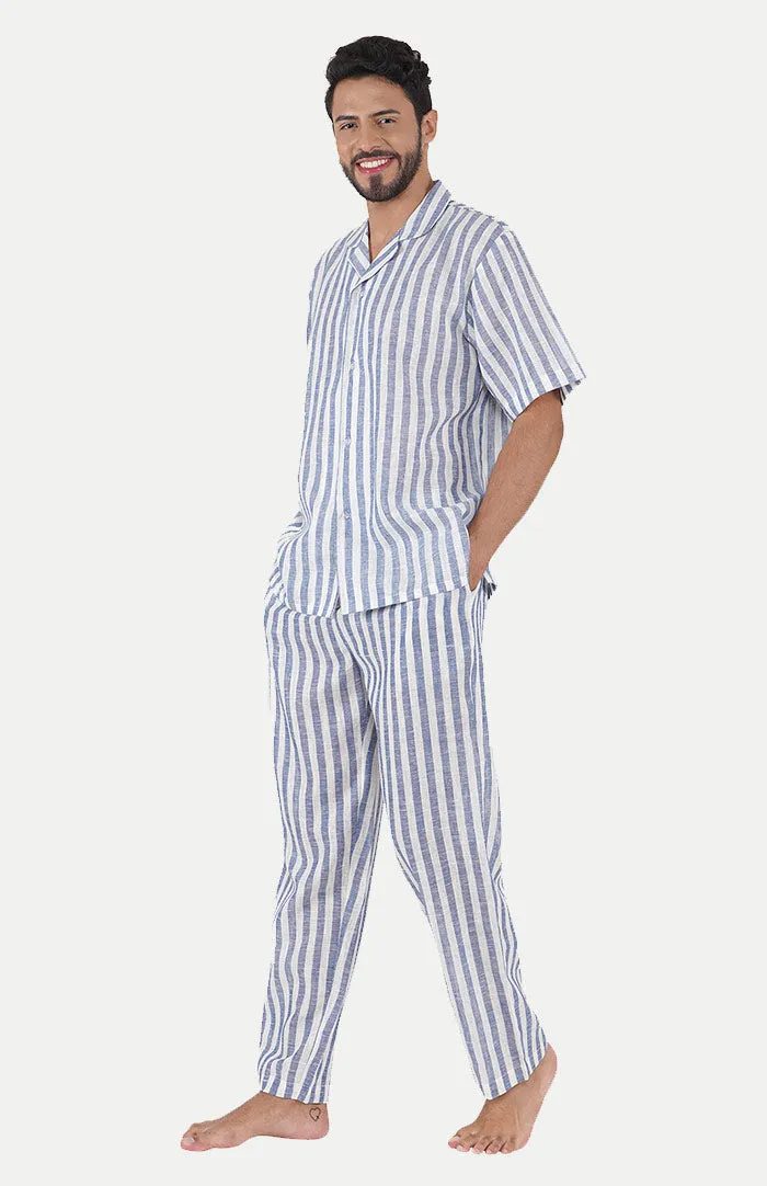 Blue Bliss | Striped loungewear set