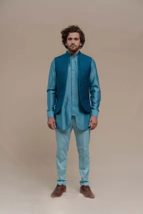 BLUE BUNDI-KURTA SET