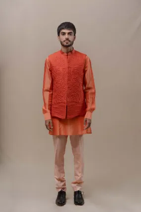 CARROT BUNDI-KURTA SET
