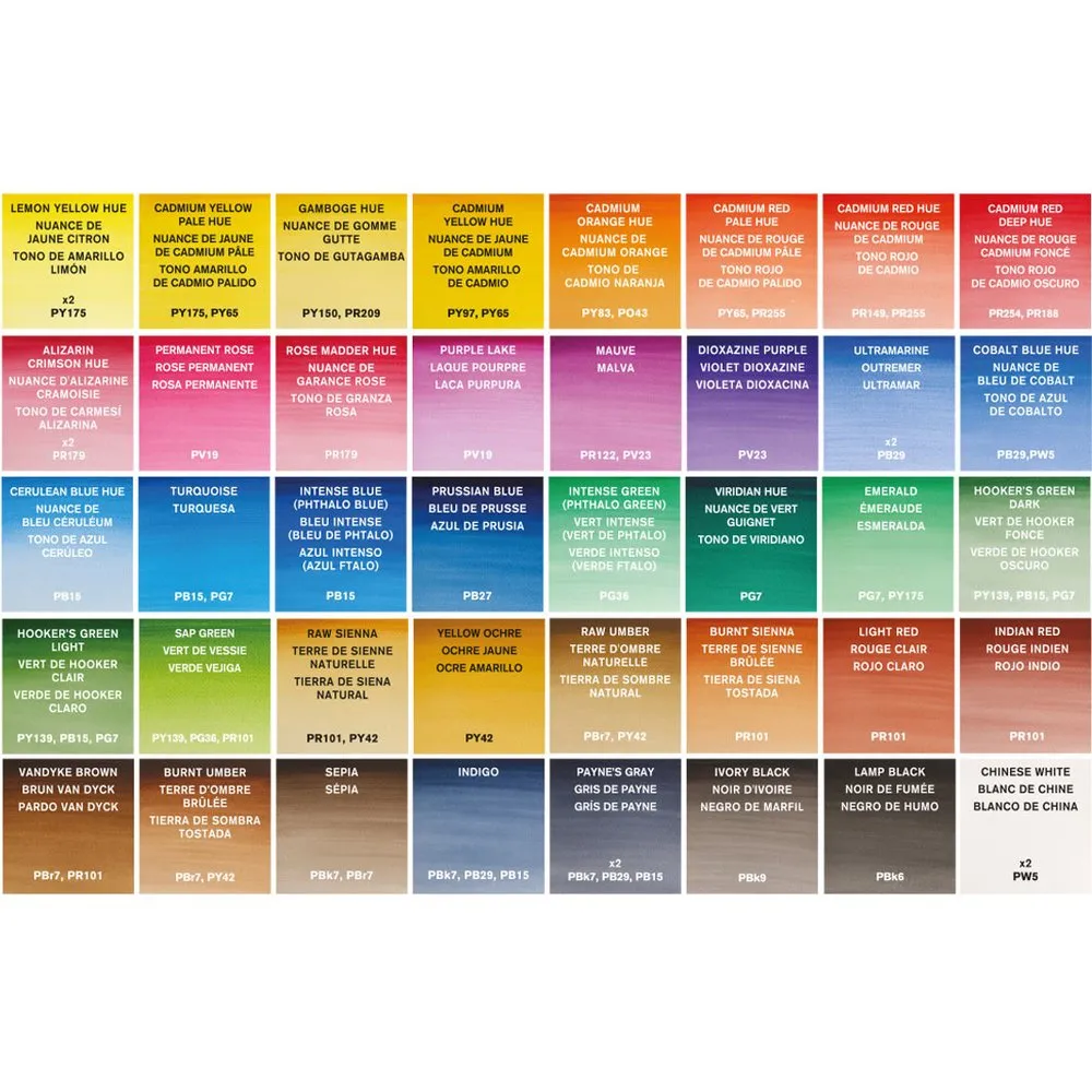 Cotman Watercolours Half Pan Studio Set - 45 Half Pans