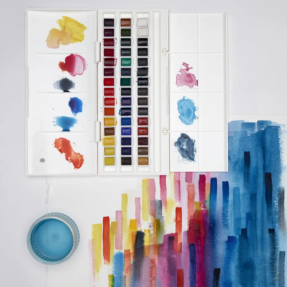 Cotman Watercolours Half Pan Studio Set - 45 Half Pans