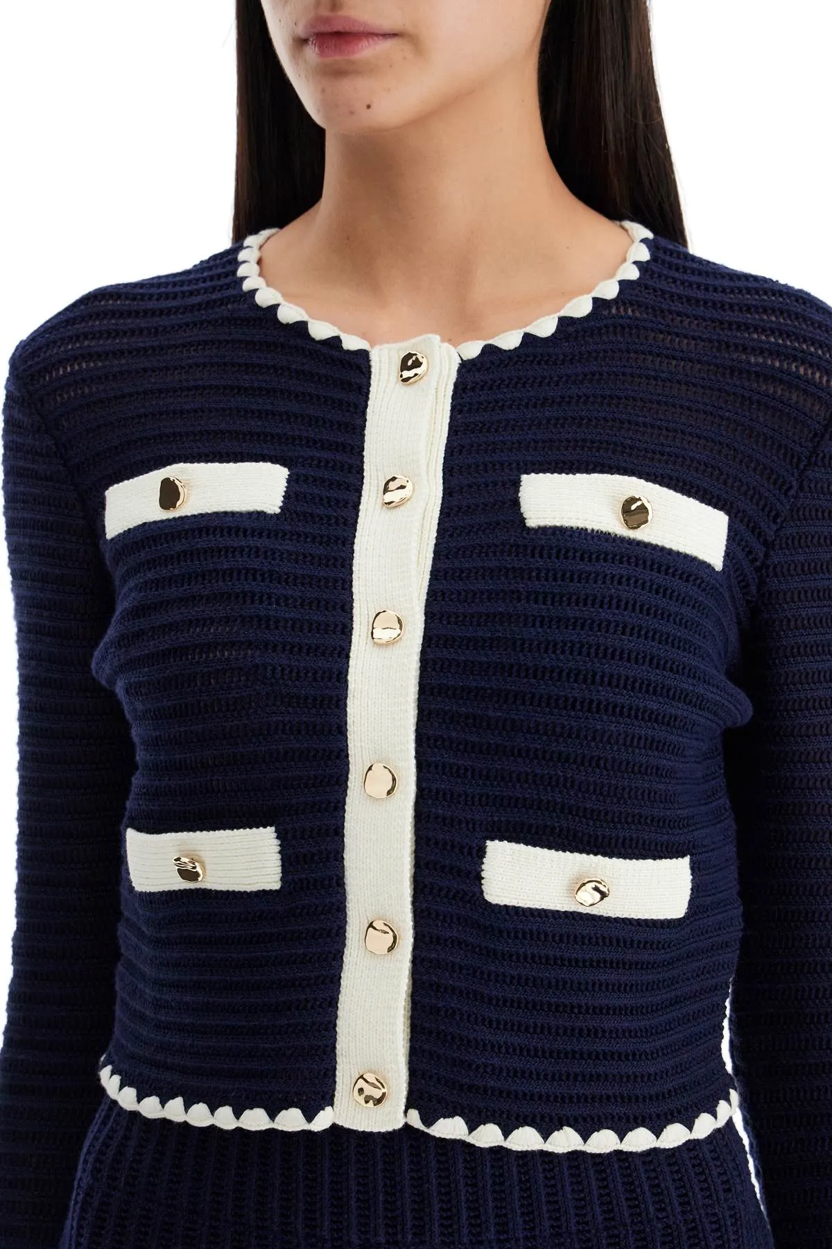 cropped crochet cardigan for