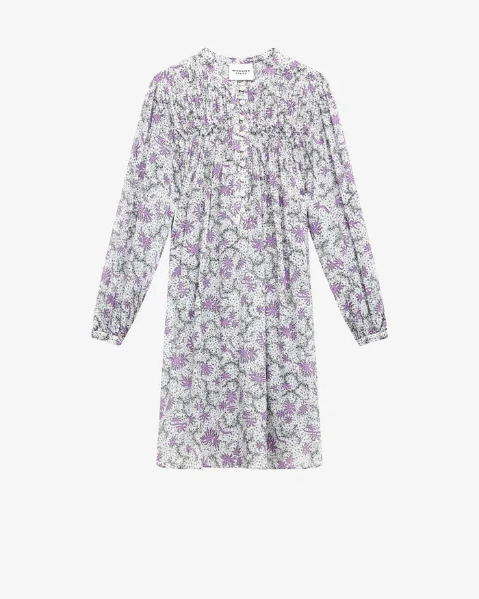 Danael Dress | Ecru and Lilac