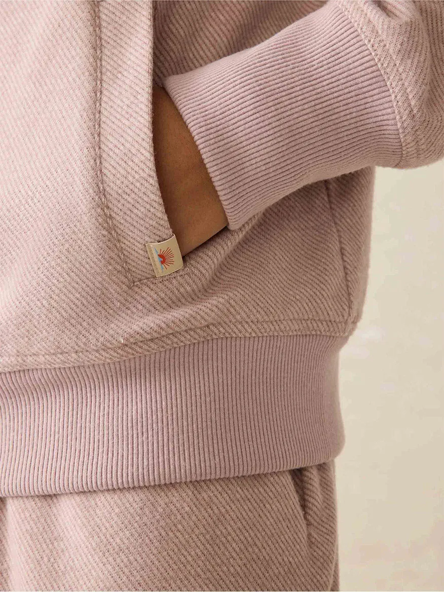 Faherty Brand Legend Lounge Full Zip in Blush Twill