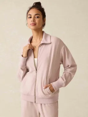 Faherty Brand Legend Lounge Full Zip in Blush Twill