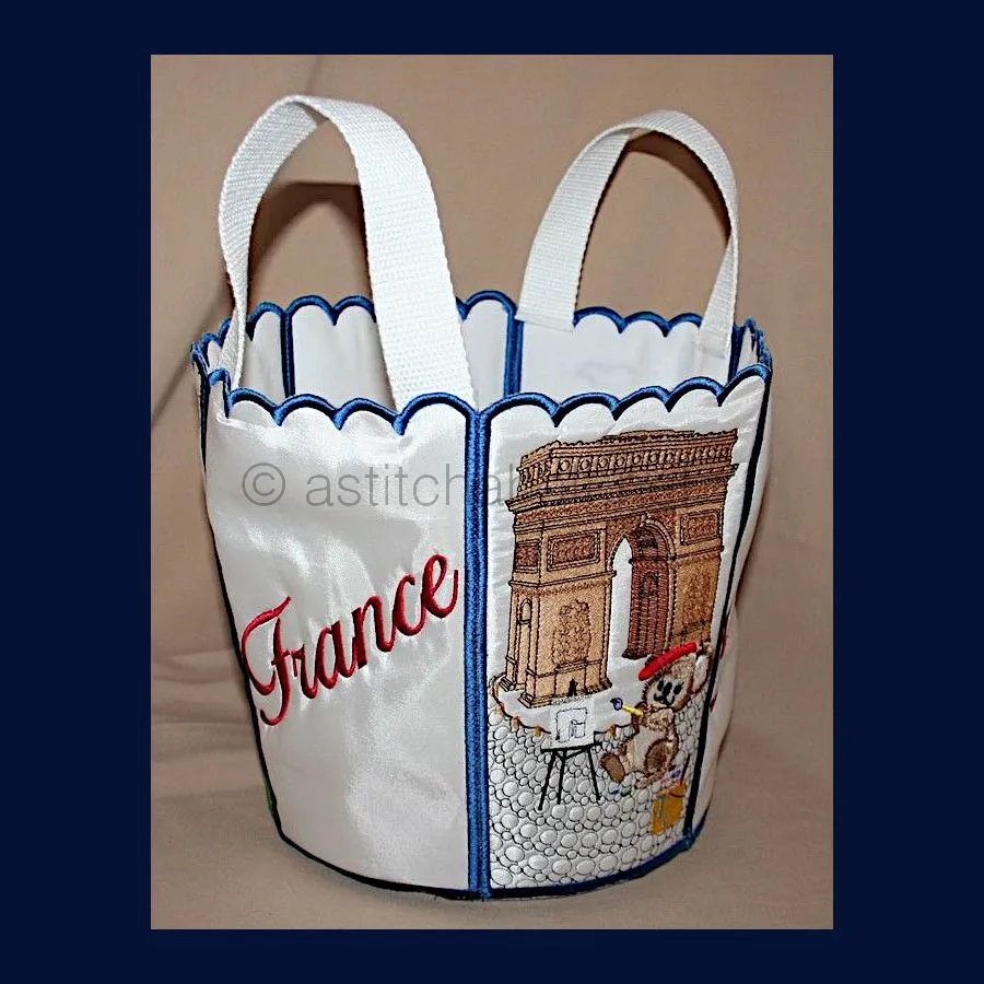 Fuzzy France Bucket Bin