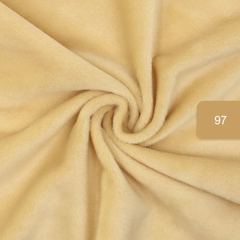 HULIANFU   Zyfmptex 1pcs Minky Fabrics For Sewing Diy Handmade Home Textile Cloth For Toys Plush Fabric Patchwork Solid Color Style 45*50cm