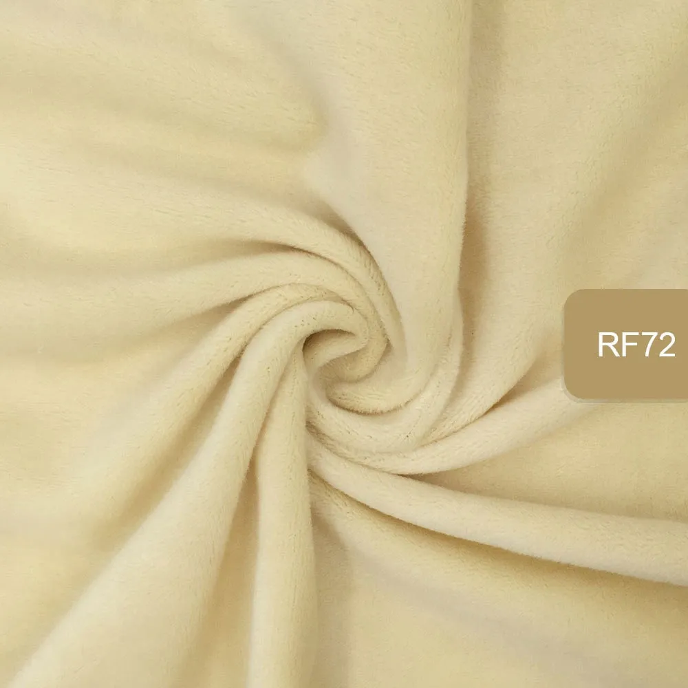 HULIANFU   Zyfmptex 1pcs Minky Fabrics For Sewing Diy Handmade Home Textile Cloth For Toys Plush Fabric Patchwork Solid Color Style 45*50cm