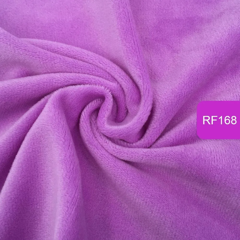 HULIANFU   Zyfmptex 1pcs Minky Fabrics For Sewing Diy Handmade Home Textile Cloth For Toys Plush Fabric Patchwork Solid Color Style 45*50cm