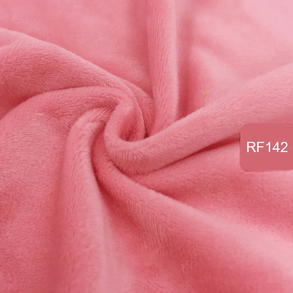 HULIANFU   Zyfmptex 1pcs Minky Fabrics For Sewing Diy Handmade Home Textile Cloth For Toys Plush Fabric Patchwork Solid Color Style 45*50cm