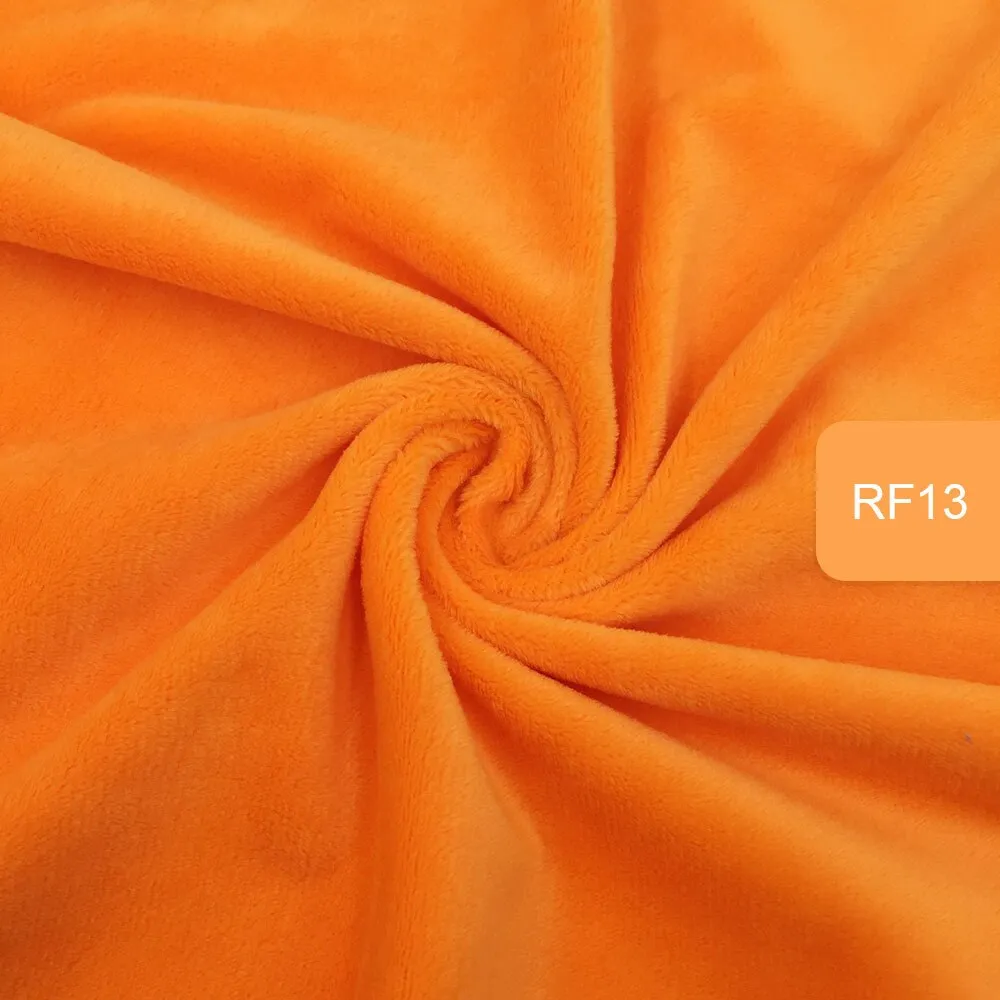 HULIANFU   Zyfmptex 1pcs Minky Fabrics For Sewing Diy Handmade Home Textile Cloth For Toys Plush Fabric Patchwork Solid Color Style 45*50cm