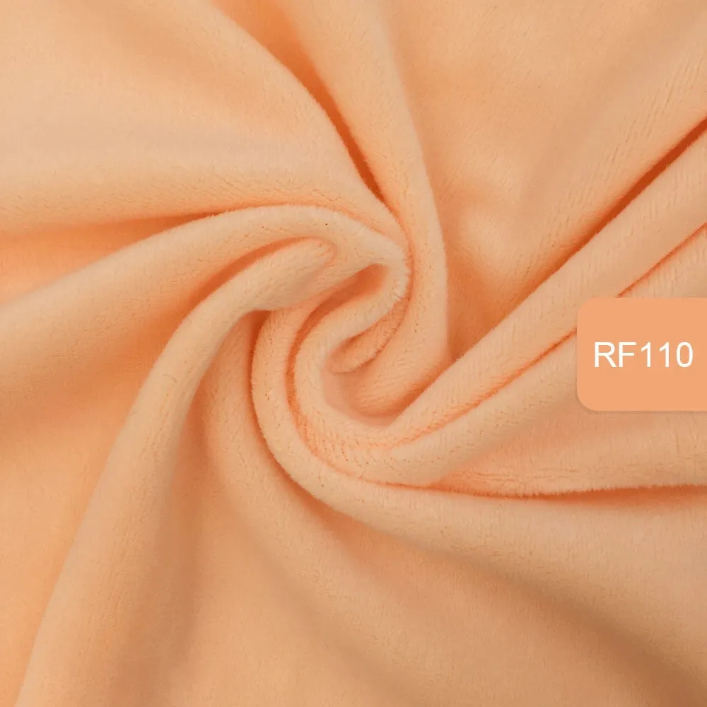 HULIANFU   Zyfmptex 1pcs Minky Fabrics For Sewing Diy Handmade Home Textile Cloth For Toys Plush Fabric Patchwork Solid Color Style 45*50cm