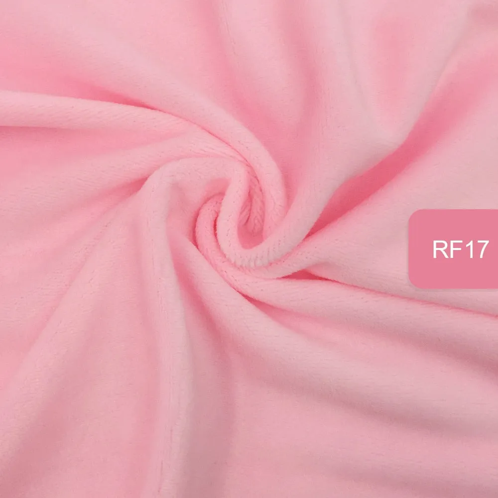 HULIANFU   Zyfmptex 1pcs Minky Fabrics For Sewing Diy Handmade Home Textile Cloth For Toys Plush Fabric Patchwork Solid Color Style 45*50cm
