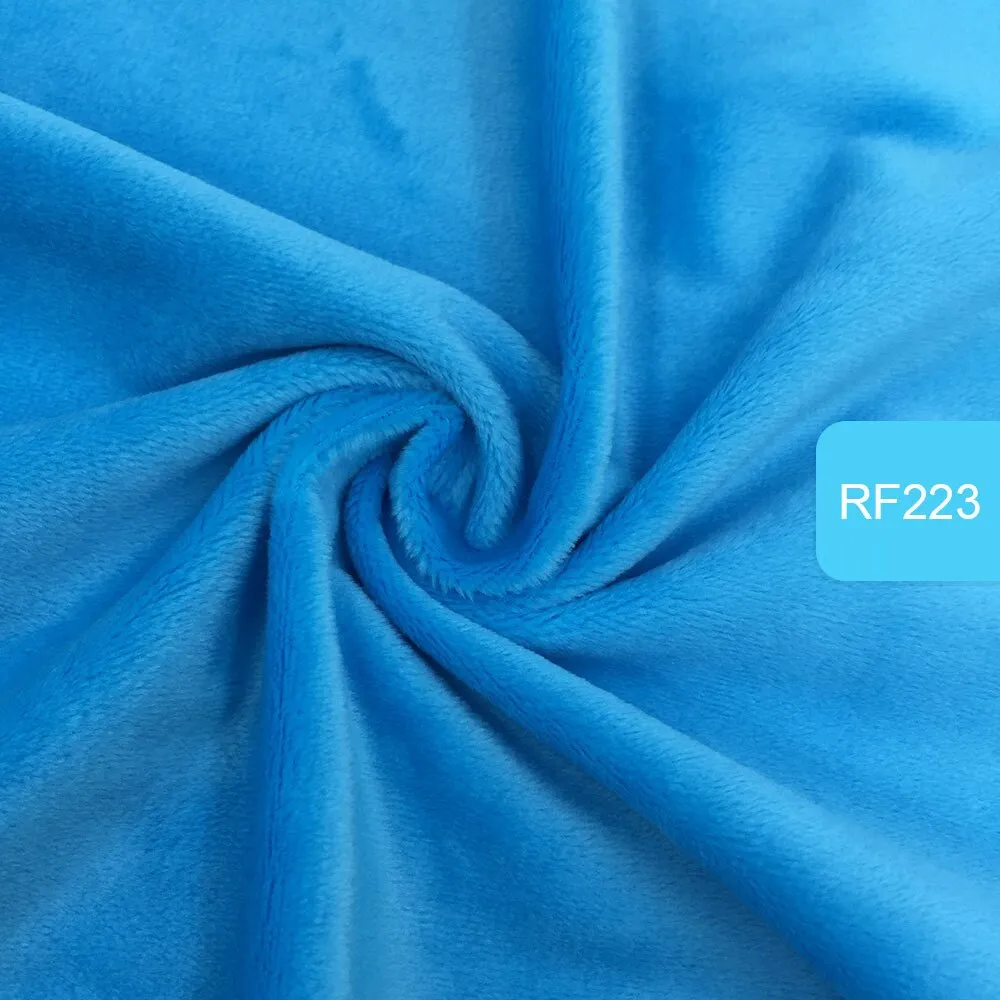 HULIANFU   Zyfmptex 1pcs Minky Fabrics For Sewing Diy Handmade Home Textile Cloth For Toys Plush Fabric Patchwork Solid Color Style 45*50cm