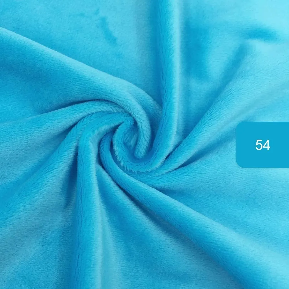 HULIANFU   Zyfmptex 1pcs Minky Fabrics For Sewing Diy Handmade Home Textile Cloth For Toys Plush Fabric Patchwork Solid Color Style 45*50cm
