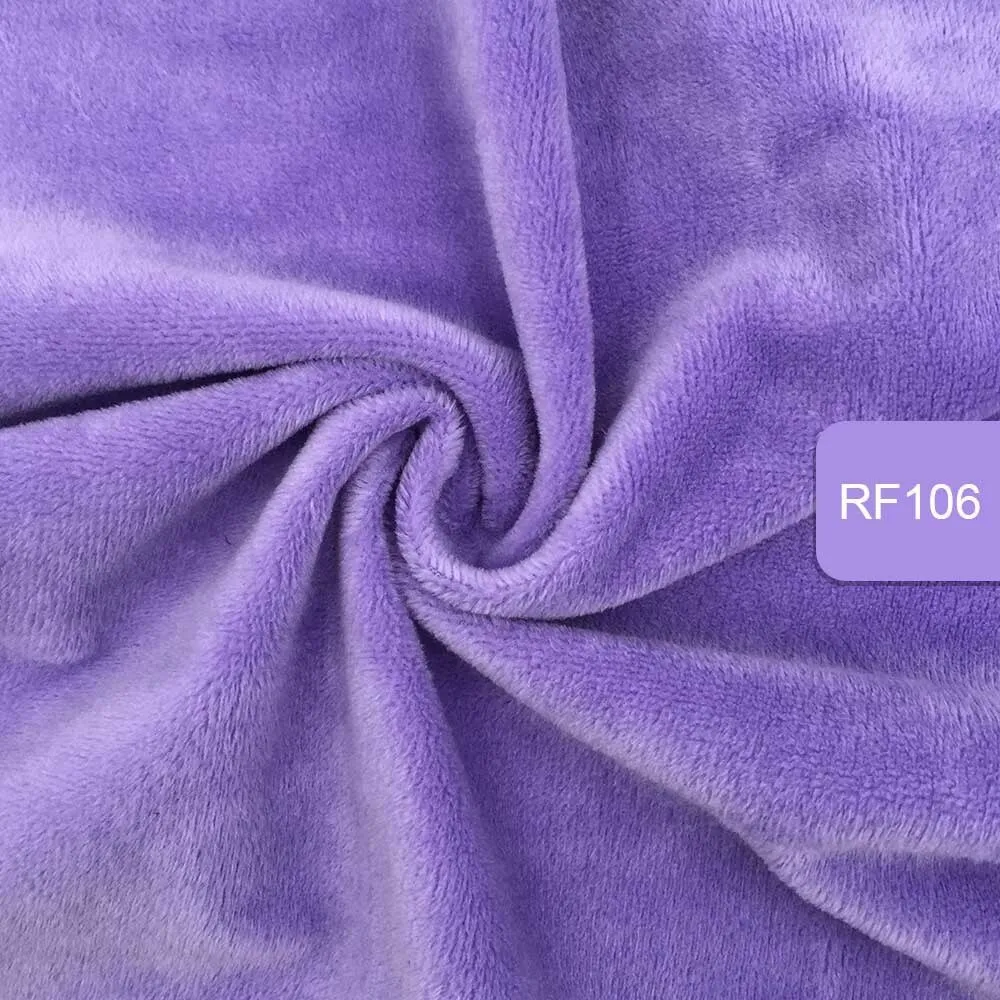 HULIANFU   Zyfmptex 1pcs Minky Fabrics For Sewing Diy Handmade Home Textile Cloth For Toys Plush Fabric Patchwork Solid Color Style 45*50cm
