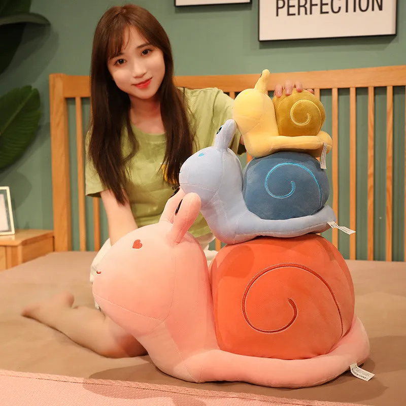 Kawaii Snuggly Snail Plushies Trio