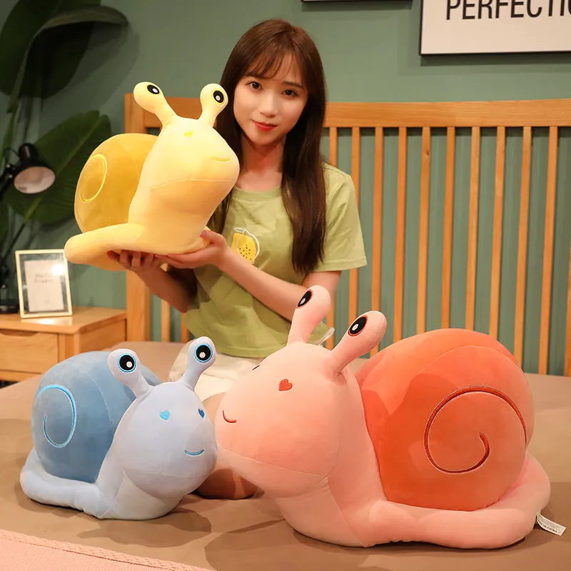 Kawaii Snuggly Snail Plushies Trio