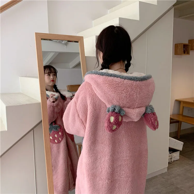 Kawaii Strawberry Nightdress & Pajama Set