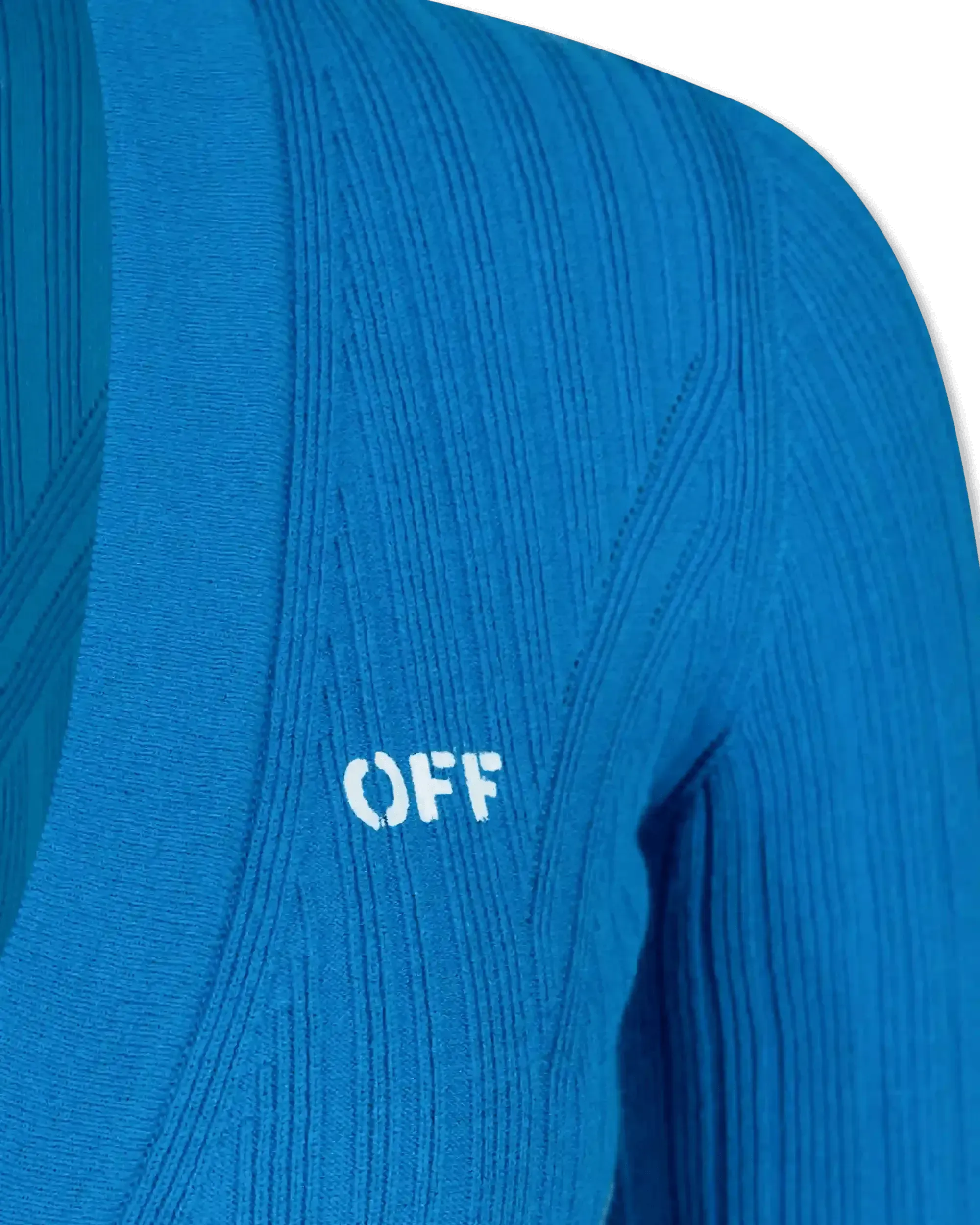 Logo-Stamped Ribbed Knit Cardigan