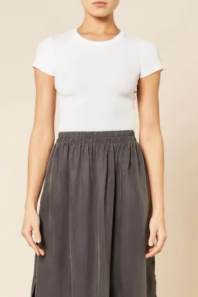 MONROE ORGANIC RIB TEE | WHITE
