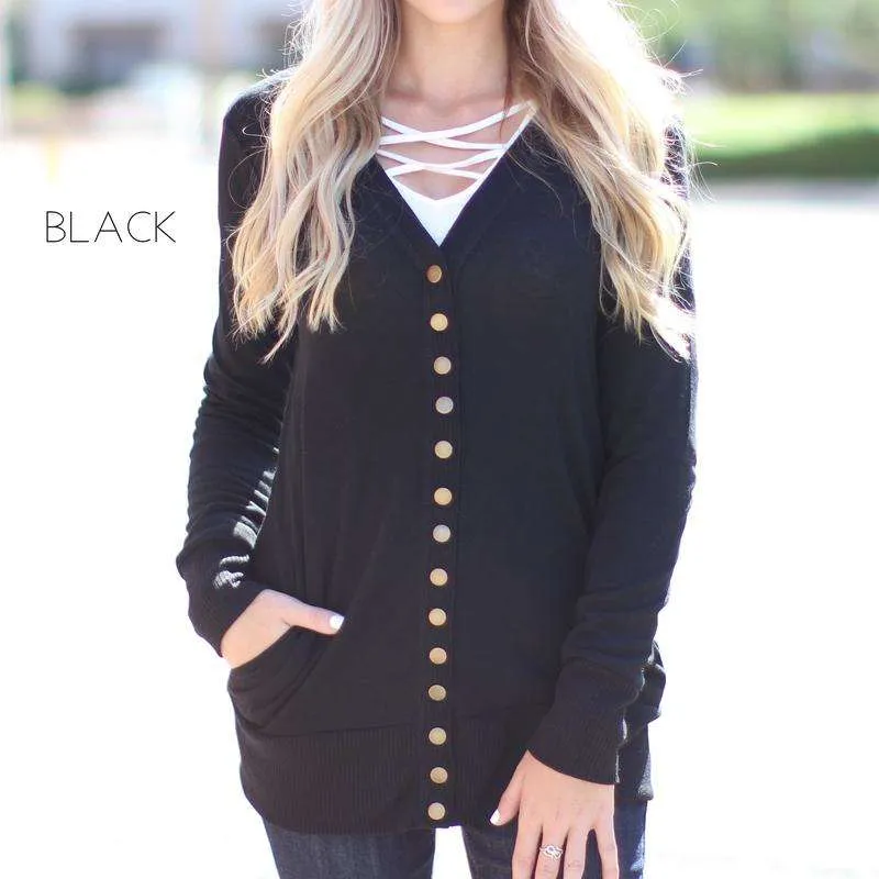 Pocket Snap Cardigan | S-XL