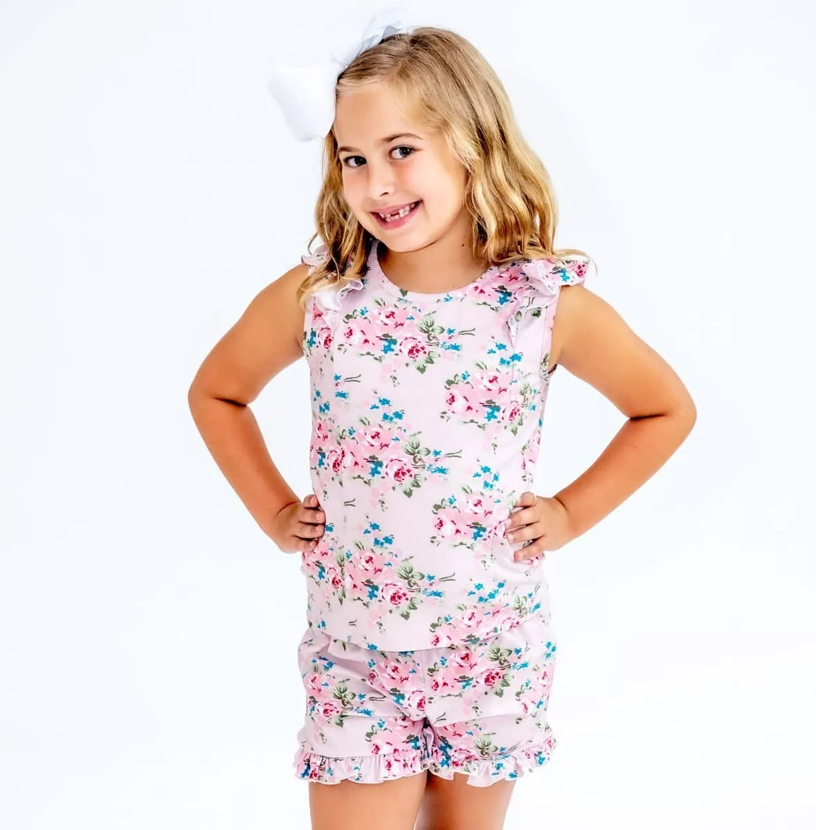 [Pre Sale] Whimsical & Wild Hei Hei & Pua - Bamboo Flutter Sleeve & Shorts Lounge (EST SHIP LATE MARCH)