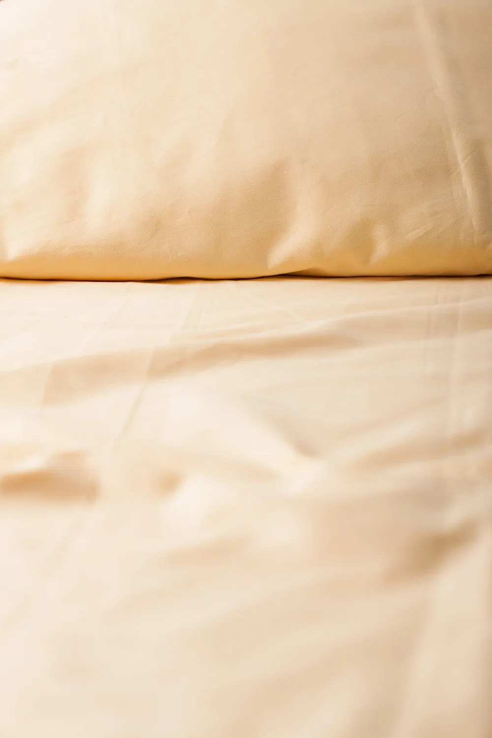 "Straw" Organic Cotton Sateen Fitted Sheet
