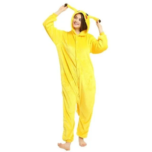 Women Unicorn Pajamas Sets Flannel Homewear Animal Pajamas Kigurumi Winter Starry sky unicornio Nightie pijama mujer Sleepwear