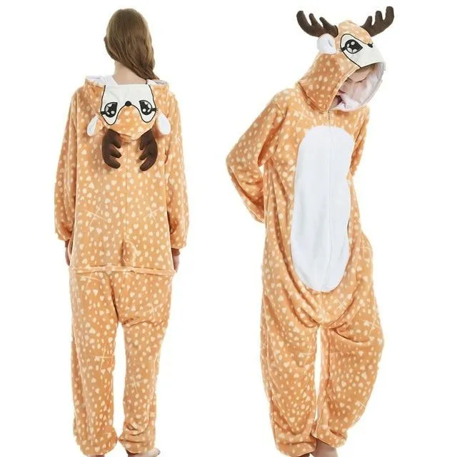 Women Unicorn Pajamas Sets Flannel Homewear Animal Pajamas Kigurumi  Winter Starry sky unicornio Nightie pijama mujer Sleepwear