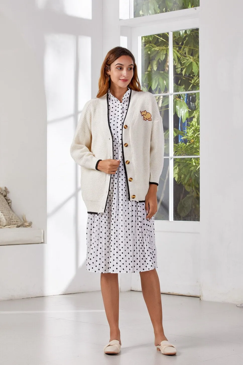 Women's Autumn/Winter Long Sleeve Buttoned Cardigan